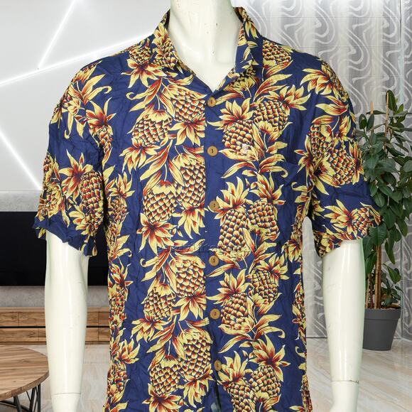 Handmade Hawaiian Aloha Tribal Shirt L - Picture 1 of 8